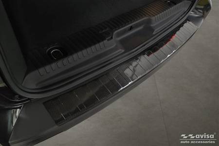 Nakładka na zderzak tylny do Peugeot Traveller (Carbon Fiber))