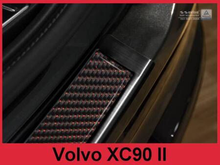 Nakładka na zderzak tylny do Volvo XC90 Carbon+Stal