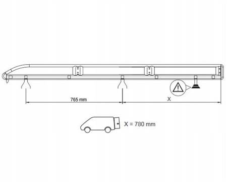 Platforma dachowa bagażowa VW Caddy 2011-2020