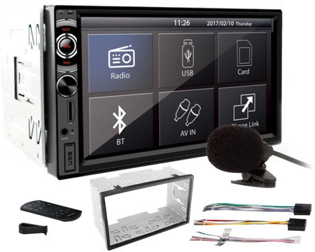 Radio samochodowe Vordon Bluetooth USB Pilot Mikrofon LCD