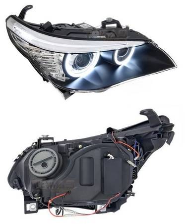 Reflektory lampy przednie BMW E60/E61 BLACK Xenon