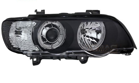 Reflektory lampy przednie BMW X5 BLACK xenon ringi