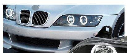 Reflektory lampy przednie BMW Z3 black ringi