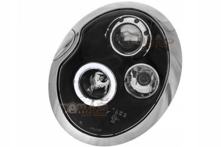 Reflektory lampy przednie MINI COOPER ring black