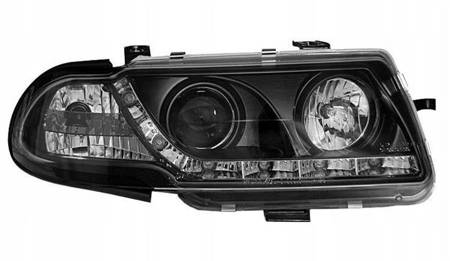 Reflektory przednie Opel Astra F BLACK DAYLIGHT