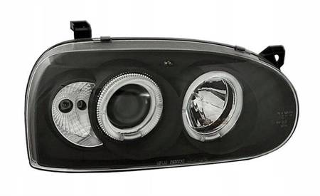 Reflektory przednie VW Golf III BLACK RINGI