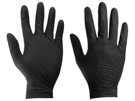Rękawiczki nitrylowe bezpudrowe, rozm XL , opakowanie 100 szt.