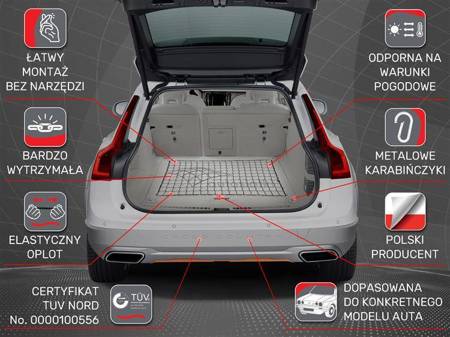 Siatka do bagażnika Skoda Superb II Sedan/Liftback (siatka na całość) 2008-2015