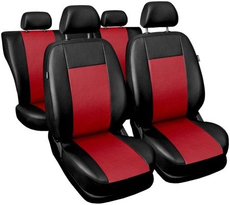 Skórzane pokrowce samochodowe Comfort czerwone