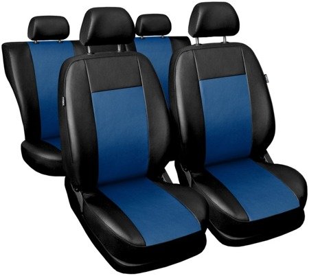 Skórzane pokrowce samochodowe Comfort niebieskie