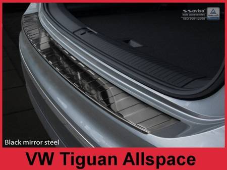 Volkswagen Tiguan Allspace Czarna Nakładka (listwa) ochronna na zderzak tylny