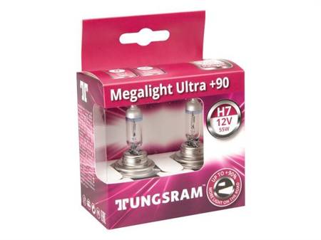 Żarówki Tungsram H7 12V 55W PX26d MegaLight Ultra +90%, 2 szt.