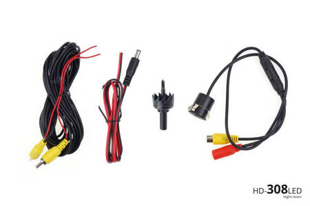 Zestaw czujników parkowania TFT01 4,3" z kamerą HD-308-LED 4 sensory czarne