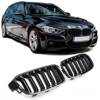 GRILL NERKI BMW F30 F31 11-18 BLACK GLOSSY DOUBLE