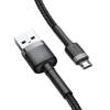 Kabel USB do micro USB BASEUS Cafule 2.4A 100 cm szaro-czarny