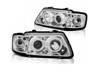 LAMPY SOCZEWKOWE AUDI A3 8L 96-00 RINGI CCFL CHROM