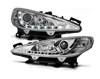 Lampy Peugeot 207 06-12 Chrome led + silniczki