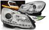 Lampy Reflektory Mercedes W204 11-14 CHROME LED