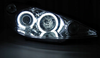 Lampy Reflektory Peugeot 206 02- Ringi Ccfl Chrome