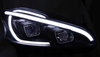 Lampy Reflektory Peugeot 208 12-15 Black Led Drl