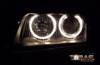 Lampy przednie reflektory Audi A4 B5 BLACK RINGI