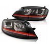 Lampy przednie vw golf vii 7 12- black led drl gti