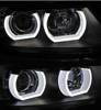 Reflektory BMW E90/E91 05-08 black ringi led 3d xenon
