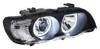 Reflektory lampy przednie BMW X5 BLACK xenon ringi